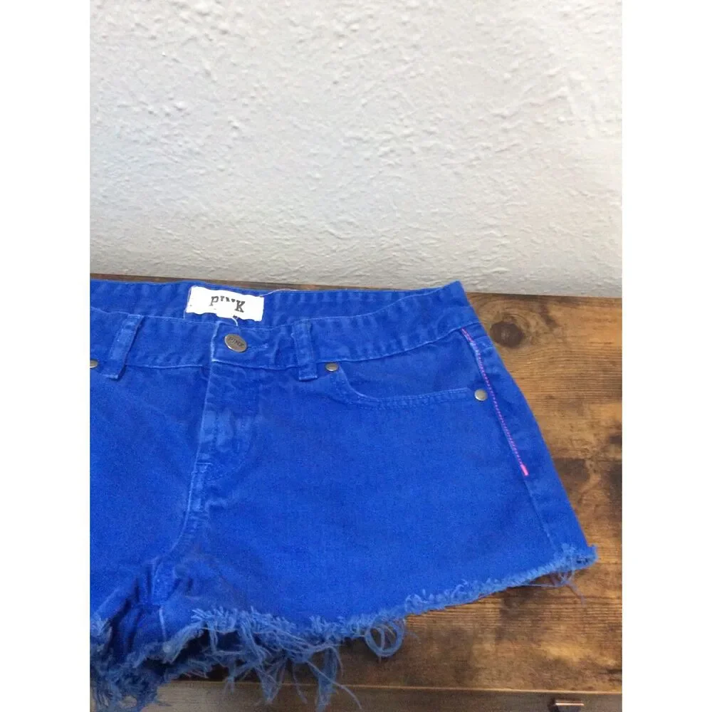 Victoria's Secret PINK shorts cut off Size 4 Blue frayed hem
